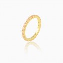 New Vintage Block Full of Zirconium Geometric Elements Ring Fashion Personalized Simple Ring Cold Style Small Group Index Finger Ring