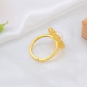 Fashion Style Natural Fresh Water Pearl 18 K Gold Plated Opening Adjustable S925 Sterling Silver Ring Jewelry