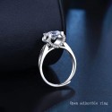 Fine Jewelry Fashion Design 925 Sterling Silver Moissanite Jewelry Adjustable  Engagement 1 Carat Ring For Women