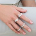 The New 925 Sterling Silver Ring for Women: Light Luxury and Personalized Couple Pair Ring Design Sense: Small and Elegant Square Ring