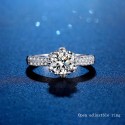 New Trendy Jewelry White Gold Plated 925 Sterling Silver High Quality 1 Carat Moissanite Engagement Rings For Women