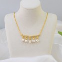 Elegant Fashion Design 18K Gold Plated Fresh Water Layer  Pearl  Ice Out Zircon Stone S925 Sterling Silver Necklace Jewelry