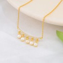 Elegant Fashion Design 18K Gold Plated Fresh Water Layer  Pearl  Ice Out Zircon Stone S925 Sterling Silver Necklace Jewelry