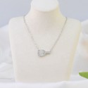 Factory Wholesale Silver Plated Ice Out Zircon Stone  Badminton Corss Chain  Custom 925 Sterling Silver Jewelry Necklace