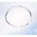 New 925 Sterling Silver Bracelet Women's High Grade Sensible Plain Ring Open Foot Silver Bracelet Mobius Ring Bracelet Birthday Gift