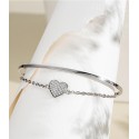 New 925 Silver Love Bracelet for Female Minority Design, Simple Double Layer Layered Personalized Bracelet