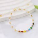 Natural Clear Crystal Geometric ColorfulHand-beaded 925 sterling silver Rope Adjustable Women Jewelry Accessories Gift