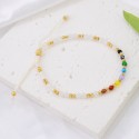 Natural Clear Crystal Geometric ColorfulHand-beaded 925 sterling silver Rope Adjustable Women Jewelry Accessories Gift