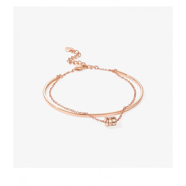 The new 925 silver double layer small waist bracelet for girls is simple and niche. The bracelet is light and luxurious, and is directly supplied by manufacturers