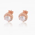 New Simple Round Earrings S925 Sterling Silver Inlaid Zircon Versatile Ins Light Luxury Full of Zircon Earrings Temperament Earrings