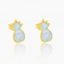 New minimalist Opal stone earrings with a caring and stylish design, fashionable earrings, and high-end S925 sterling silver jewelry