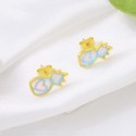 New minimalist Opal stone earrings with a caring and stylish design, fashionable earrings, and high-end S925 sterling silver jewelry