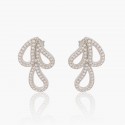 New S925 Sterling Silver Small and Luxury Bow Earrings for Women Inlaid with Zircon Earrings, Elegant and Elegant Earrings