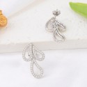 New S925 Sterling Silver Small and Luxury Bow Earrings for Women Inlaid with Zircon Earrings, Elegant and Elegant Earrings