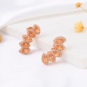 Korean version of ins light luxury and high-end design, zircon earrings for niche, exquisite and versatile temperament, earrings S925 sterling silver for women