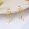 New S925 Sterling Silver Pearl Tassel Earrings with Versatile Style and Versatile Long Fashionable Earline Personalized High Grade Earrings for Women