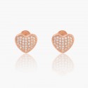 New Super Sparkling, Light Luxury, Full of Zirconium Love Ear Buckle Earrings, Advanced Feeling, Versatile and Versatile, Small and Popular Design, Sweet Earrings for Women